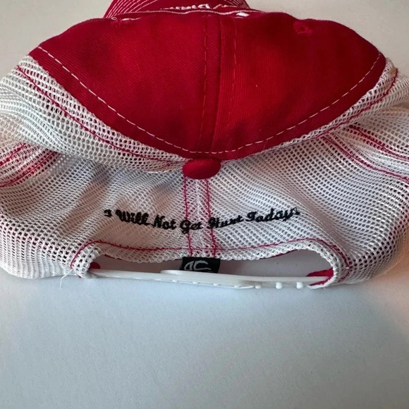 ExxonMobil hat - red and white, OSFM - Picture 4 of 6
